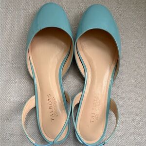 Talbots Women's Aqua Slingback Flats